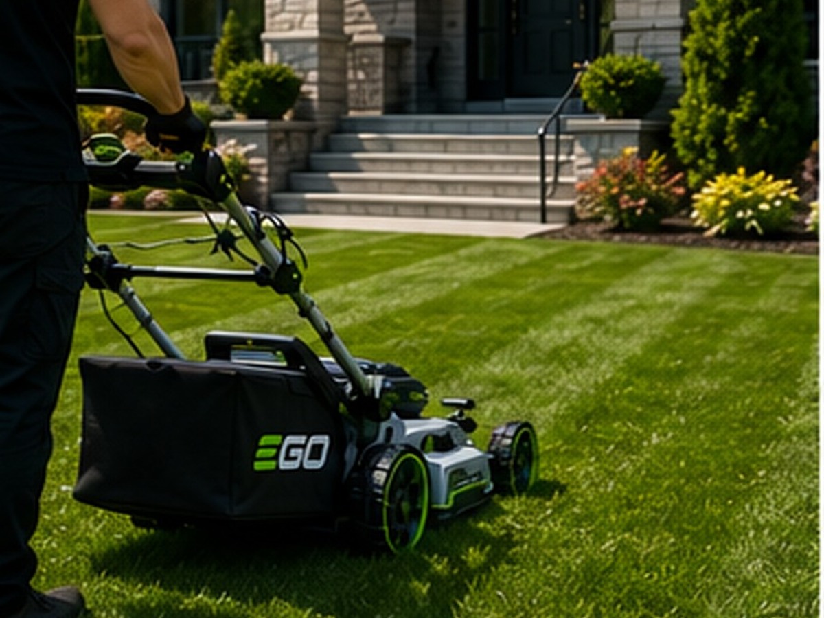 Residential lawn mowing